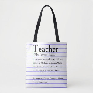 Leraar woordenboek canvas tas. Redenen waar je van Tote Bag