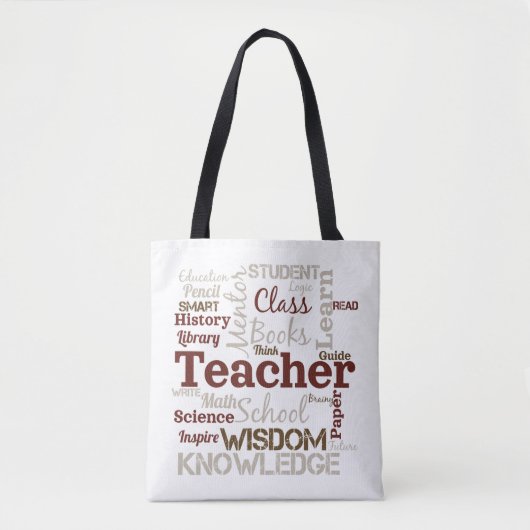 Leraar Woordwolk Tote Bag (Voorkant)