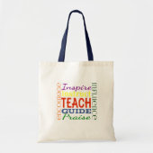 Leraar Word Afbeelding Leerkrachten School Kinder Tote Bag (Voorkant)