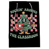 Leraar Xmas Rockin' rond het klaslokaal Groovy Medium Cadeauzakje (Voorkant)