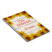 Leraar Yellow Daisies op Schip Notitieboek (Rechterzijde)