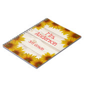 Leraar Yellow Daisies op Schip Notitieboek (Linkerzijde)
