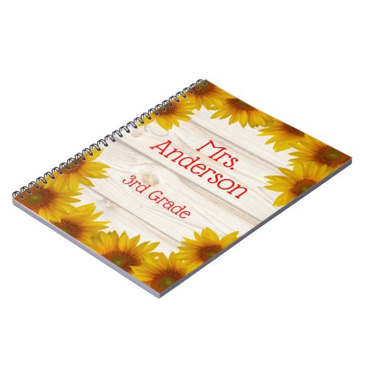 Leraar Yellow Daisies op Schip Notitieboek (Linkerzijde)