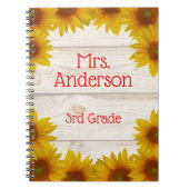 Leraar Yellow Daisies op Schip Notitieboek (Voorkant)
