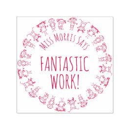 leraar zegt fantastisch werk gepersonaliseerde ste  zelfinktende stempel