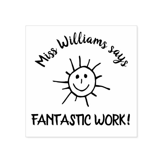 leraar zegt: Fantastisch werk — kunststempel Rubberstempel (Afrduk)