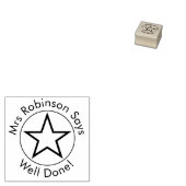 Leraar zegt goed gedaan rubberstempel (Gestempeld)