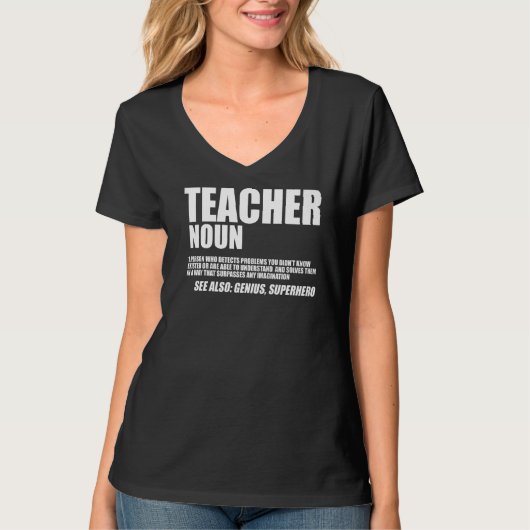 Leraar zelfstandig naamwoord 1 persoon die problem t-shirt (Voorkant)