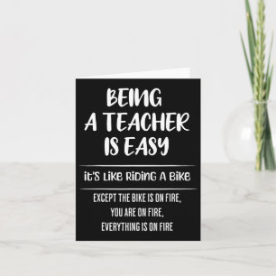 Leraar zijn is makkelijk, het is als een bike best kaart