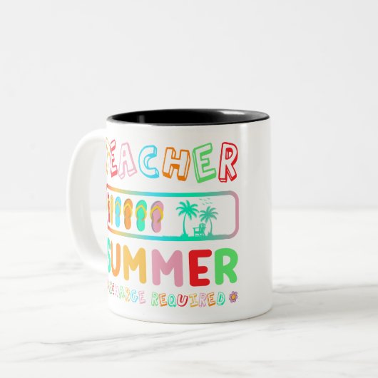 Leraar Zomeraanvulling Vereiste Strand Mok (Voorkant links)