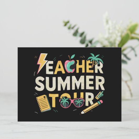 Leraar Zomertour 2024 Laatste schooldag Kaart (Staand voorkant)