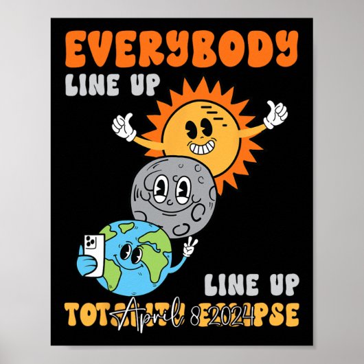 Leraar Zonsverduistering April 8 2024 Grappige Sch Poster (Voorkant)