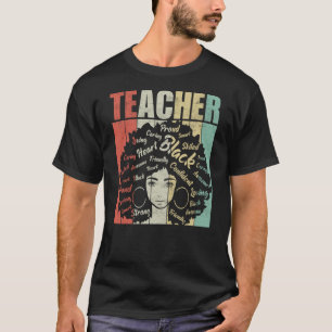 Leraar Zwarte Geschiedenis Maand Afrikaanse Amerik T-shirt