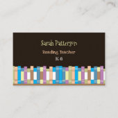 Leraar zwarte Visitekaartjes lezen (Voorkant)