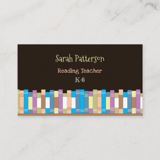 Leraar zwarte Visitekaartjes lezen (Voorkant)