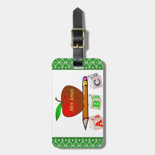 Leraar's Bagagelabel (Voorkant verticaal)