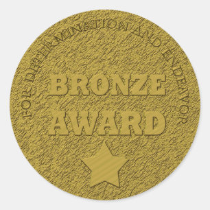 Leraar's "Bronze Award" Motivatie Ronde Sticker