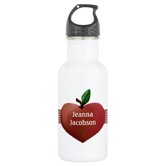 Leraar's hartappel waterfles (Voorkant)
