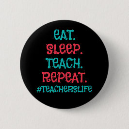 Leraars Levensknop Ronde Button 5,7 Cm