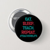 Leraars Levensknop Ronde Button 5,7 Cm (Voorkant /achterkant)