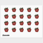 Leraar's Pet/Red Apple Ronde Sticker (Vel)