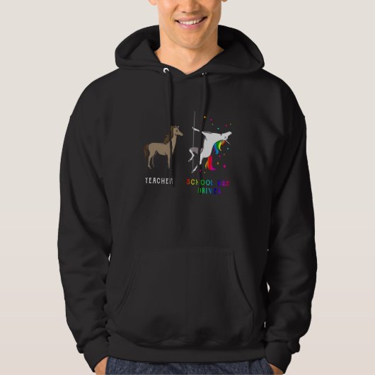 leraarscadeau | Docent schoolbus chauffeur Hoodie (Voorkant)