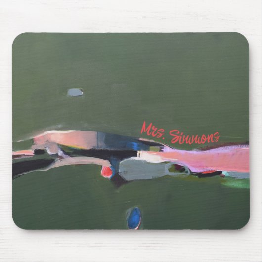 Leraarscadeau Gepersonaliseerde Abstracte Kunstsch Muismat (Voorkant)