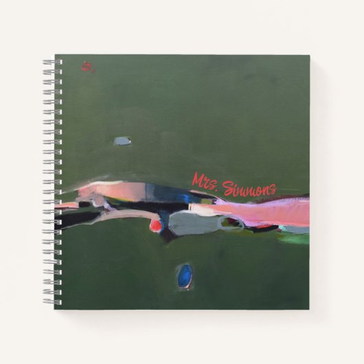 Leraarscadeau Gepersonaliseerde Abstracte Kunstsch Notitieboek (Voorkant)