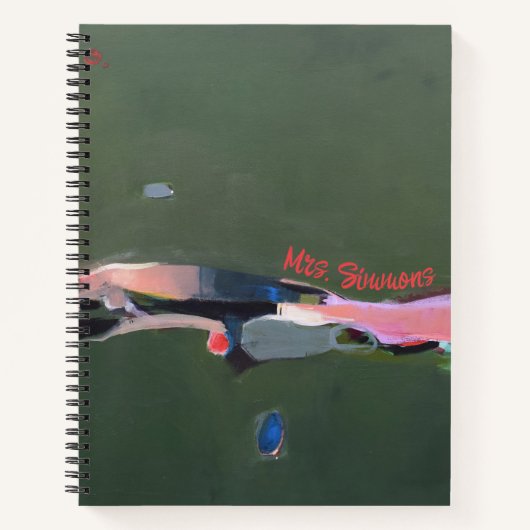 Leraarscadeau Gepersonaliseerde Abstracte Kunstsch Notitieboek (Voorkant)