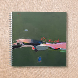 Leraarscadeau Gepersonaliseerde Abstracte Kunstsch Notitieboek