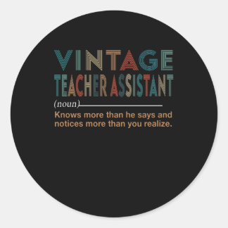leraarscadeau | onderwijsassistent ronde sticker