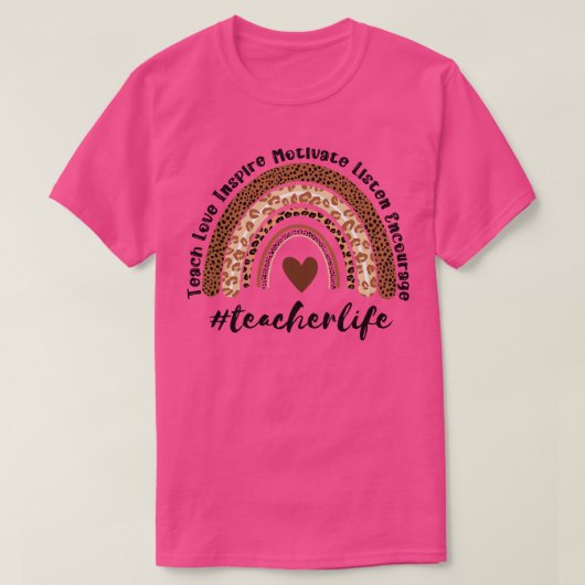 Leraarsleven Rainbow 20 T-shirt (Design voorkant)