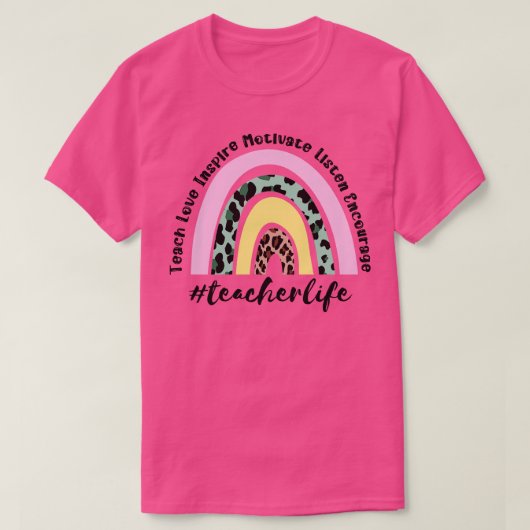 Leraarsleven Rainbow 6 T-shirt (Design voorkant)