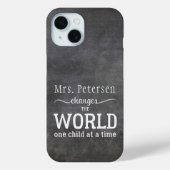 Leraarsnaam typografie citaat zwart-wit Case-Mate iPhone case (Achterkant)