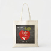 Leraarsstam op school | Red Apple Blackboard-pupil Tote Bag (Voorkant)