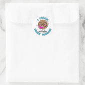 Leraarstickers Ronde Sticker (Tas)