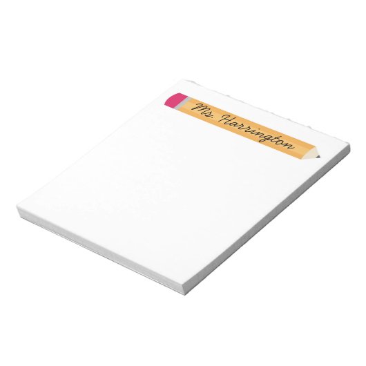 Leraarswaardering Aangepast potlood Notitieblok (Linkerzijde)