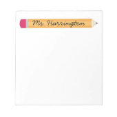 Leraarswaardering Aangepast potlood Notitieblok (Voorkant)