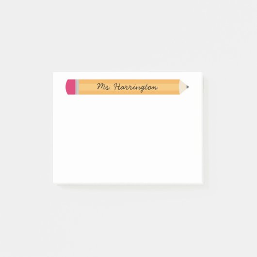 Leraarswaardering Aangepaste potlood Post-it Notit Post-it® Notes (Voorkant)