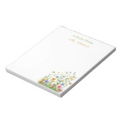 Leraarswaardering Bloemen Botanische Aangepast Notitieblok (Linkerzijde)