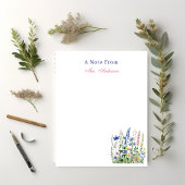 Leraarswaardering Bloemen Botanische Aangepast Notitieblok