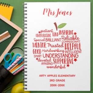 Lerar bedank je pensioen notitieboek – Woordkunst