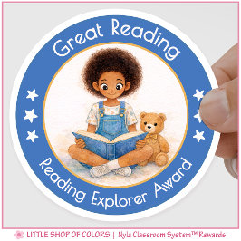 Lerar Ler Aanmoedigingsprijs Ronde Sticker