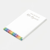 Lerarar bedankbrief – Regenboogkrijt aangepaste au Post-it® Notes (Schuin)