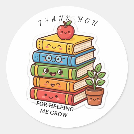 Lerarar Boek Stapel Sticker (Voorkant)