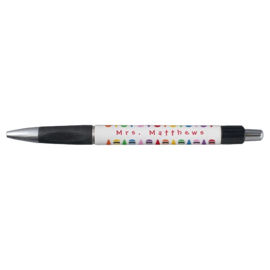 Lerarar Cute Kleurpotlood Monogram Cadeau  Pen (Voorkant)
