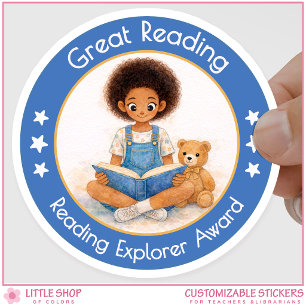 Lerararen Prijs voor het Aanmoedigen van Lezen Ronde Sticker