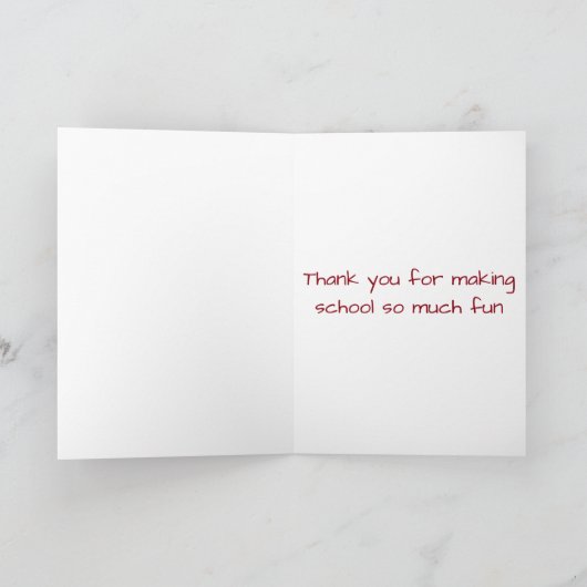 **LERARE** PRETTIG KERSTFEEST KAART (Binnen)