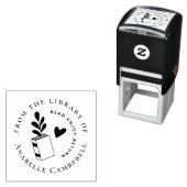 Leraren Aangepaste Naam Bibliotheek Boek Botanisch Zelfinktende Stempel (In situ)
