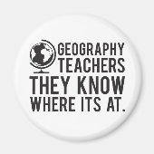 Leraren aardrijkskunde, ze weten waar het is. magneet (Voorkant)